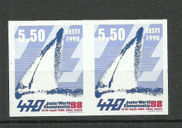 ESTLAND Estonia 1998 Michel 329 U As Pair MNH Segel-WM Segelboot - Estonia