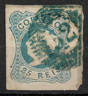 PORTUGAL 1853 D. MARIA 25R CARIMBO 32 (NP#94-P16-L5) - Gebruikt