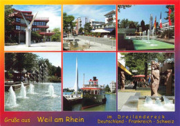 73969225 Weil_am_Rhein Ortspartien Park Fontaenen Dreilaenderecke Skulptur - Weil Am Rhein