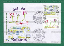 ALGERIA 2016 - INTERNATIONAL AUTISM DAY 2v MNH ** FDC - AUTIST AUTISTS CHILDREN DRAWINGS JOURNEE AUTISME - As Scan - Maladies