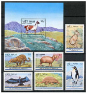 Vietnam Viet Nam MNH Perf Stamps & SS 1985 : International Philatelic Exhibition In Argentina / Wild Animals / Bird - Vietnam