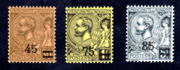 MONACO 1924 - Yvert N° 70/72 - Neuf ** / MNH - 3 Valeurs Surchargées,  TB - Neufs