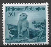 LIECHTENSTEIN 1947  FAUNA UNIF. 229  MLH  VF - Oficial