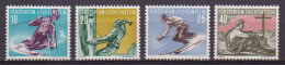 LIECHTENSTEIN  1955  SOGGETTI SPORTIVI SCI E ALPINISMO  UNIF. 296-299  MLH  VF - Unused Stamps