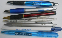 7 Empty Advertising Pens - Schrijfgerief