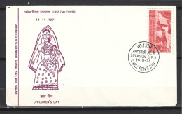 INDE. N°330 Sur Enveloppe 1er Jour (FDC) De 1971. Journée De L'Enfance. - Andere & Zonder Classificatie