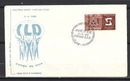 INDE. N°273 Sur Enveloppe 1er Jour (FDC) De 1969. OIT. - OIT