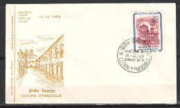 INDE. N°261 Sur Enveloppe 1er Jour (FDC) De 1968. Synagogue De Cochin. - Moscheen Und Synagogen