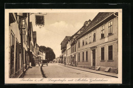 AK Parchim I. M., Langestrasse Mit Moltkes Geburtshaus  - Parchim