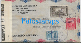 226372 VENEZUELA CARACAS BANK BANCO COVER CANCEL CENSORED CIRCULATED TO ARGENTINA NO POSTCARD - Venezuela