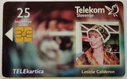 Slovenia 25 Unit Chip Card - Letecia Calderon / Esmeralda - Slovénie