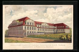 AK Frankenberg / Sachsen, Zigarrenfabrik, Grosseinkaufs-Gesellschaft Deutscher Consumvereine M.b.H. Hamburg  - Frankenberg