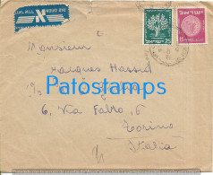 226400 ISRAEL TEL AVIV COVER CANCEL YEAR 1952 CIRCULATED TO ITALY NO POSTCARD - Otros & Sin Clasificación