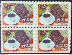 C 2435 Brazil Stamp Coffee Dring Gastronomy 2001 Block Of 4 - Neufs