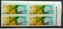 C 2419 Brazil Stamp National Day Of Black Goodness Justice Africa Map 2001 Block Of 4 Vignette Website - Neufs