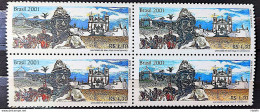 C 2417 Brazil Stamp Upaep Bom Jesus De Matosinhos Church Religion 2001 Block Of 4 - Unused Stamps