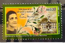 C 2416 Brazil Stamp Poet Cecília Meireles Literature 2001 - Unused Stamps