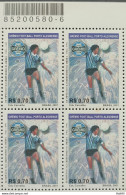 C 2406 Brazil Stamp Football Gremio 2001 Block Of 4  Bar Code - Unused Stamps