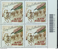C 2407 Brazil Stamp Clovis Bevilaqua Journalism Law 2001 Block Of 4 Bar Code - Unused Stamps