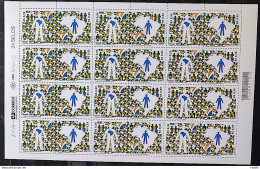 C 2402 Brazil Stamp Community Council Programs Flag Map 2001 Sheet - Neufs