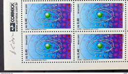 C 2399 Brazil Stamp CAPES Education 2001 Block Of 4 Vignette Correios - Neufs