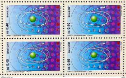 C 2399 Brazil Stamp CAPES Education 2001 Block Of 4 - Neufs