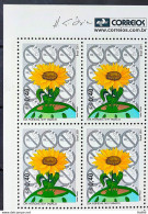 C 2380 Brazil Stamp World No Tobacco Day Flor 2001 Block Of 4 Vignette Correios - Neufs