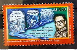 C 2381 Brazil Stamp Writer José Lins Do Rego Literature 2001 - Ungebraucht