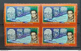 C 2381 Brazil Stamp Writer José Lins Do Rego Literature 2001 Block Of 4 - Neufs