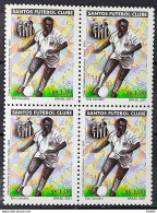 C 2376 Brazil Stamp Football Santos Pele 2001 Block Of 4 - Neufs