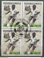 C 2376 Brazil Stamp Football Santos Skin 2001 Block Of 4 CBC SP 02 - Neufs