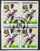 C 2376 Brazil Stamp Football Santos Pele 2001 Block Of 4 CBC SP - Neufs