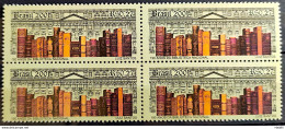 C 2374 Brazil Stamp National Library Book Literature Education 2001 Block Of 4 - Ungebraucht