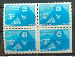 C 2375 Brazil Stamp CNPq Science Education 2001 Block Of 4 - Ongebruikt