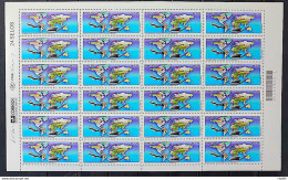 C 2373 BRAZIL STAMP Culture Exporter Airplane Map Economy 2001 Sheet - Neufs