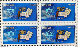 C 2355 Brazil Stamp Religion Judaism Israel Star Of David 2001 Block Of 4 - Ungebraucht