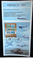 Brochure Brazil Edital 2001 32 Pioneering Aircraft In The History Of Commercial Aviation - Cartas & Documentos