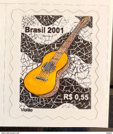 Brazil Regular Stamp RHM 809 Musical Instrument Perce In Wave Guitar 2001 - Neufs