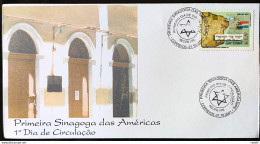 Brazil Envelope FDC 2001 707 First Synagogue Of The Americas Judaism Israel CBC PE 1 - Andere & Zonder Classificatie