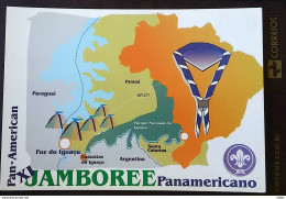 BRAZIL Postcard Jamboree Scouting Foz Iguacu 2001 - Unused Stamps