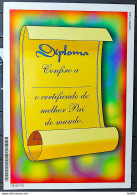 Brazil Aerogram Cod 109 FATHER DIPLOMA 2001 - Postal Stationery