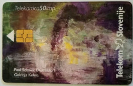 Slovenia 50 Unit Chip Card - Paul Schwer / Dusseldorf Galerija Kelera / Zdruzenje Sloven - Eslovenia