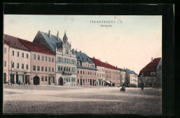 AK Frankenberg I. S., Marktplatz Mit Häuserzeile  - Frankenberg