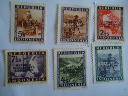 INDONESIA   MLN  6  STAMPS OVERPRINT 1949 - Indonesia