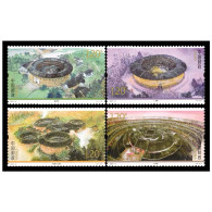 China MNH Stamp,2021-8 The Earthen Building In Fujian Province,4v - Ungebraucht