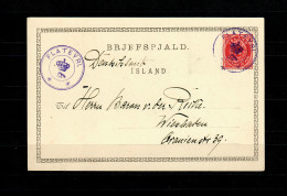 Iceland 1900: Photo Picture Card Flateyri To Wiesbaden, Geysir - Sonstige & Ohne Zuordnung