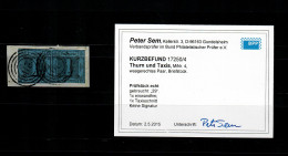 Thurn & Taxis: MiNr. 4, Im Waagrechten Paar, Briefstück, Gest.Nr. 29, BPP Befund - Used