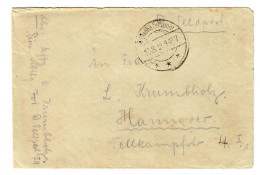 18.8.1918 FP-Brief Vom Toten Meer Mit Inhalt über FP-Amt 372 I Damaskus-Hannover - Feldpost (franchise)