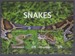 2015 Gambia 7220-7221/B940 Reptiles - Snakes 8,00 € - Snakes