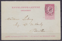 EP Enveloppe-lettre 10c Rose (N°58) Càd ST-JOSSE-TEN-NOODE (RUE DU MERIDIEN) /18 JANV 1905 Pour BOUILLON (au Dos: Càd Ar - Briefumschläge